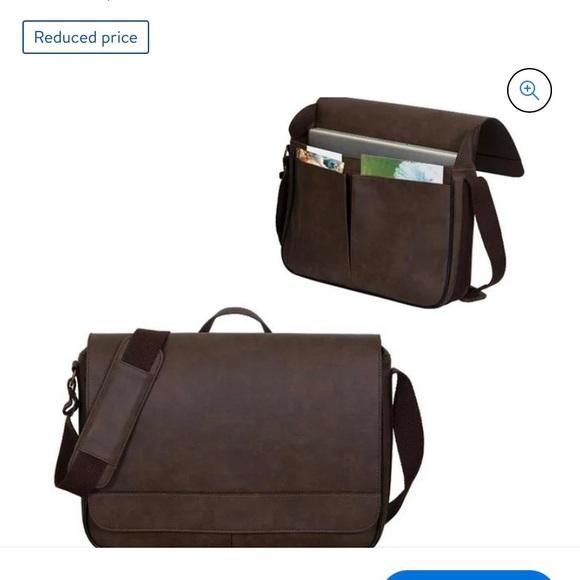 Debco brown leather University of Calgary stamped messenger shoulder bag. Used. - Picture 14 of 14